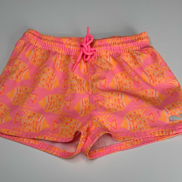 Vineyard Vines Girls XS Shorts: Printed Chappy Short Neon Rosa - Picture 2 of 4